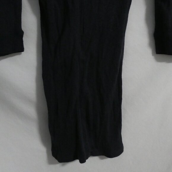 LEVI'S - San Francisco | medium | Navy Long Sleeve Ribbed Mini Dress | Lace Neck - Picture 14 of 14